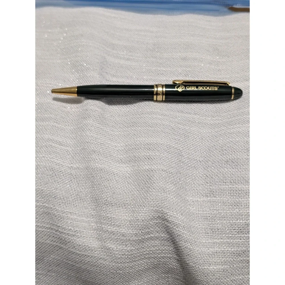 Girl Scouts Dynasty VTG Collection‎ Twist Ballpoint Pen Green & Gold Executive